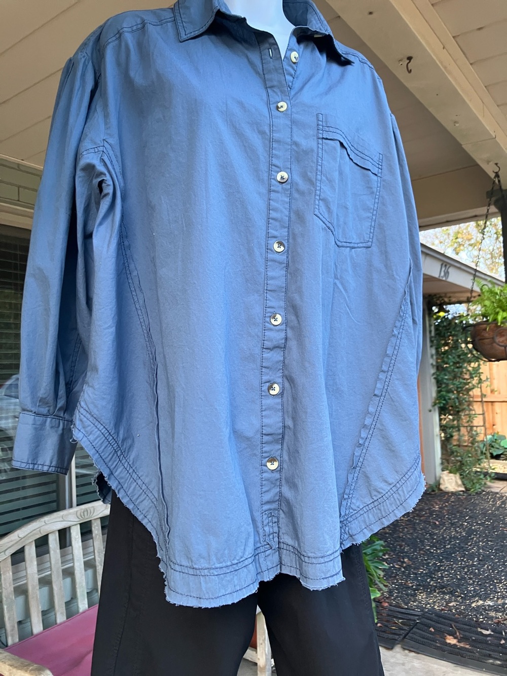 We the Free blue blouse, size small